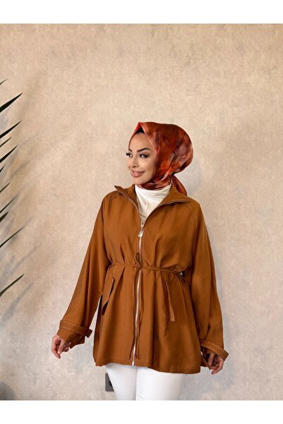 ALANURMODA 3238 سترة بسحاب مع تفاصيل أبولييت