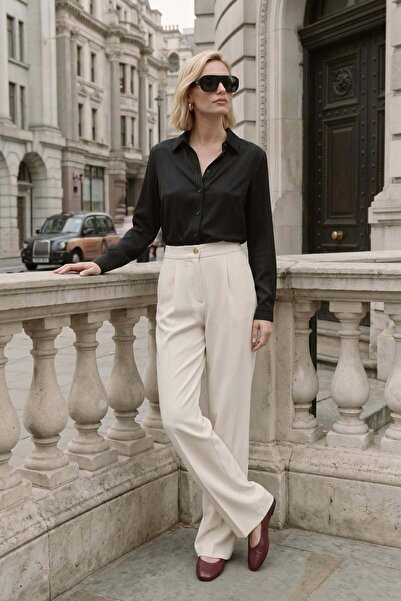 Sateen Lucy Pants - Krem