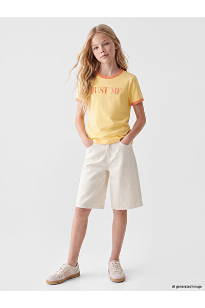 LC Waikiki Ecru Girls' Shorts
