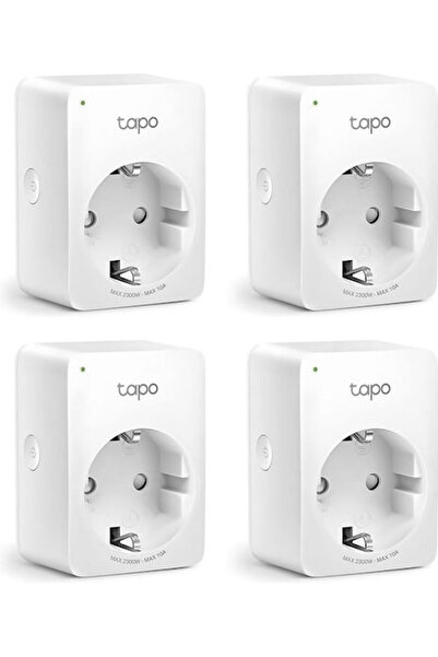 TP-LINK TAPO P100 v1 Έξυπνη Μονή Πρίζα 4 Τεμάχια