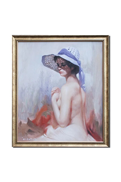artnova Ръчно рисувана полонудна картина в рамка, "Под слънчевите лъчи ", 65x...