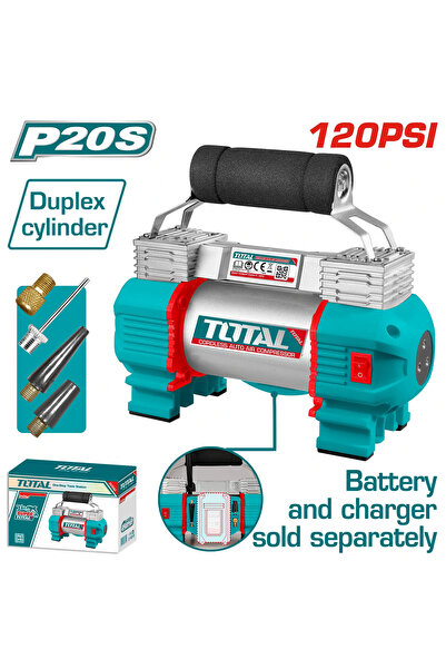 TOTAL 20V 120Psi Battery Car Tire Inflator Without Battery and Charger (the P...