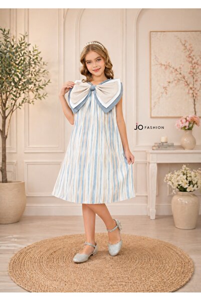 JO FASHION Serene Elegant Dress with Distinctive Bow Detail