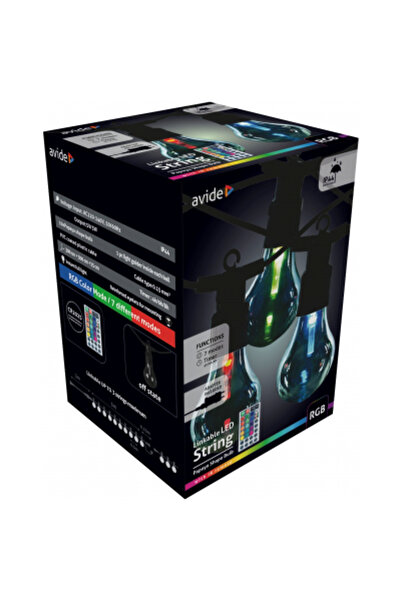 Avide Γιρλάντα Εξωτερικού Χώρου 5μ Papaya RGB Με Δυνατότητα Επέκτασης - Με Τη...
