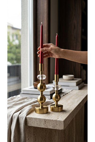 Decodelight Dekoratif Gold ve Eskitme Paslanmaz Kaplama Toplu ve Kristal Taşl...