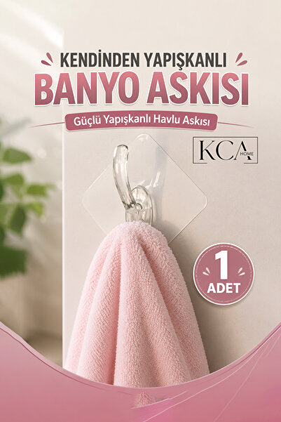 KCA HOME Kendinden Yapışkanlı Banyo Askısı, Şeffaf Yapışkanlı Banyo Askısı, G...