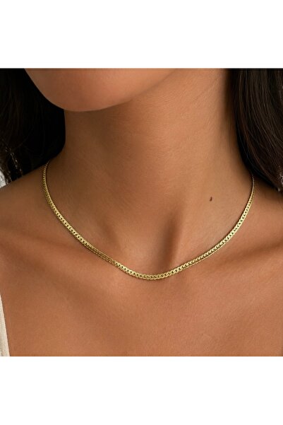 derokas Steel Crushed Snake Back Necklace