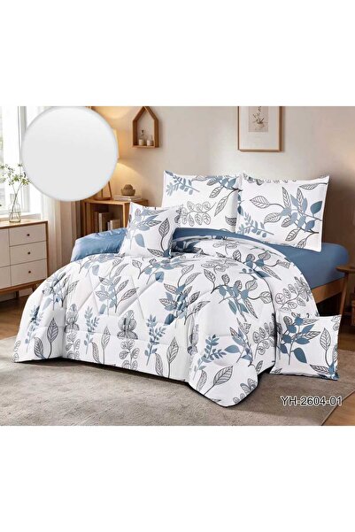 BIET ALMAFROSHAT 6-Piece Quilted Bedspread Set with a Quilted Bed Runner