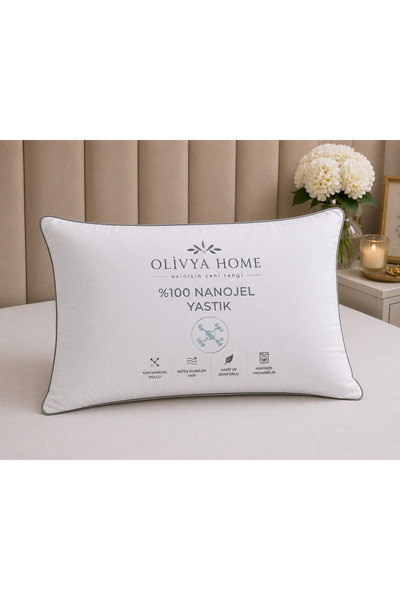 Olivya Home Soft-Dream Nanojel Yastık 1000 gram 50x70 cm 'Bulutumsu Yumuşaklık'