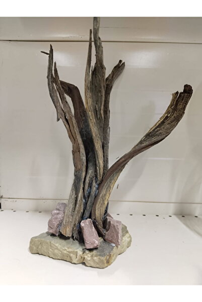 Orijin AKVARYUM DEKORU QUARTZ TAŞLI MANGO KÖKLÜ 30 CM