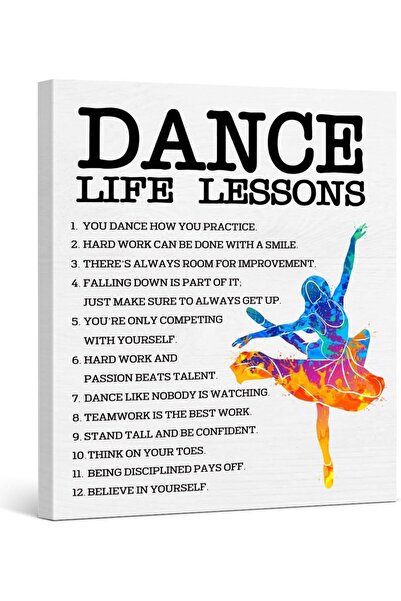 HOME MODE 30x40 cm Gallery Wrapped Canvas Wall Art | Dance Life Lessons Quote...