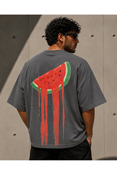 Nulivez Palestine Watermelon Printed Oversize Unisex T-Shirt – Minimal Street...