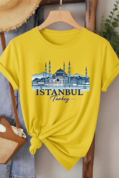 l'eivor Γυναικείο βαμβακερό μπλουζάκι Istanbul Printed χωρίς φίλτρο