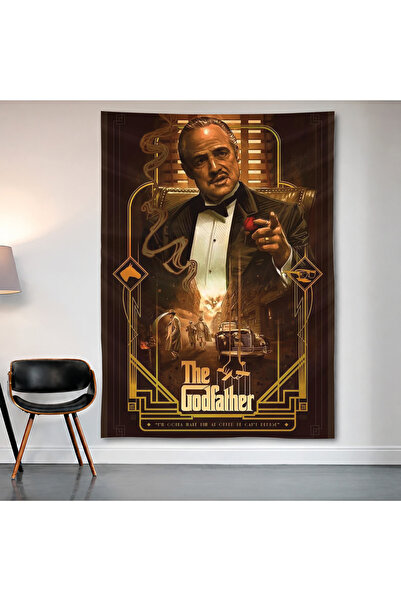 Geek Cultcha ملصق جداري من قماش الساتان عالي الجودة من The Godfather Wall Drape