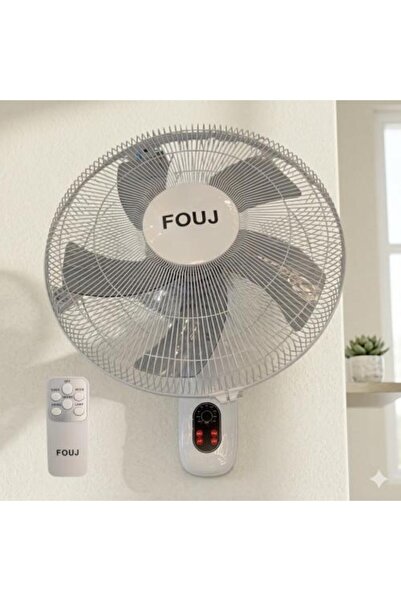 FOUJ Wall Fan with Remote Control (Remote Control) White - Vug