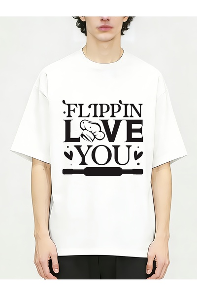 135 Flippin Love You Valentine's Day Gift Comfort Casual Funny Unique Tees Co...