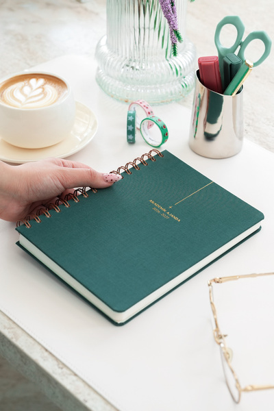 Matt Notebook 2026-2027 A5 Linen Academic Planner Spiral Bound 15X21 cm - 17 ...