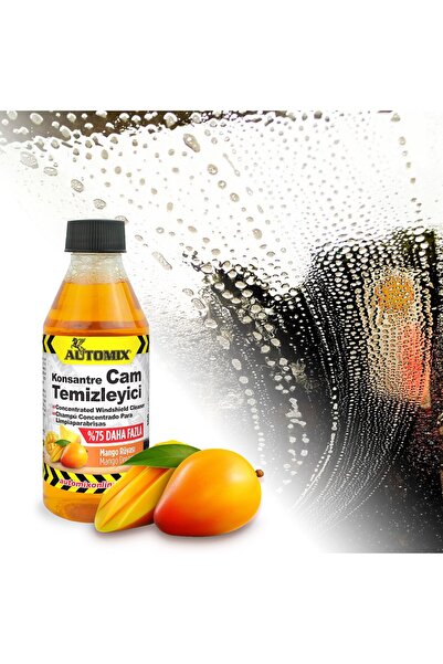 Automix Konsantre Cam Temizleyici Mango Kokulu 100 ml = 5 Litre Silecek Suyu