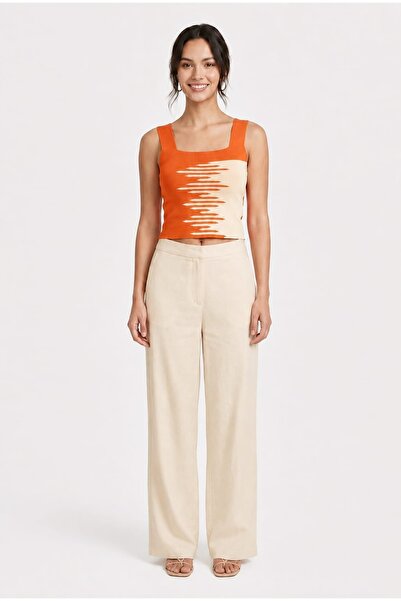 onno style women Square Collar Sleeveless Strappy Women's Bluz