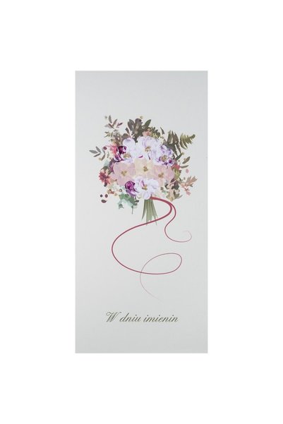 MAK Felicitare/card de felicitare Imieniny I 12, buchet pictat manual, hartie...