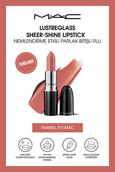 M.A.C Lustreglass Sheer-Shine Lipstick - Nemlendirme Etkili Parlak Bitişli Ru...