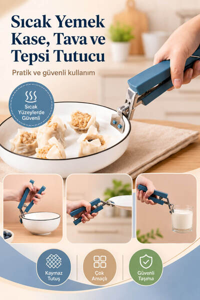 Anadolu Saray Sıcak Kase Tava Tepsi Tutucu Çok Amaçlı Mutfak Kavrama Aparatı ...