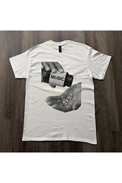 Grafftee Clothing Music Pills Printed Unisex Oversize T-Shirt