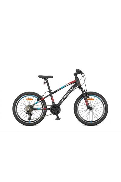 Kron XC 75 - 24 MTB - 13' - 21 Vites -V.Brake - Mat Siyah/Kırmızı-Gri-Mavi
