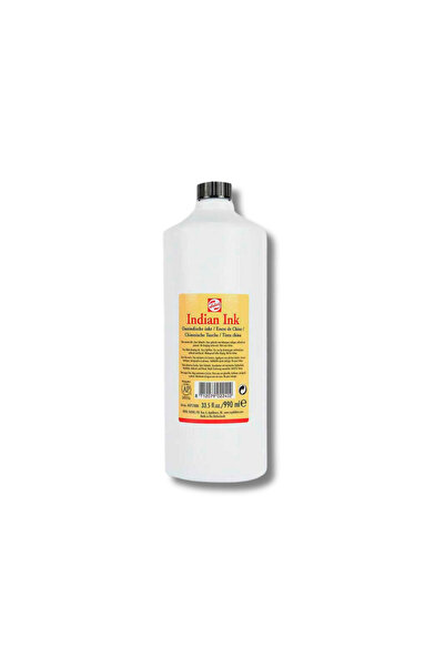 Talens Cerneală pentru desen, Cerneală indiană, 490ml, cerneală neagră intens...