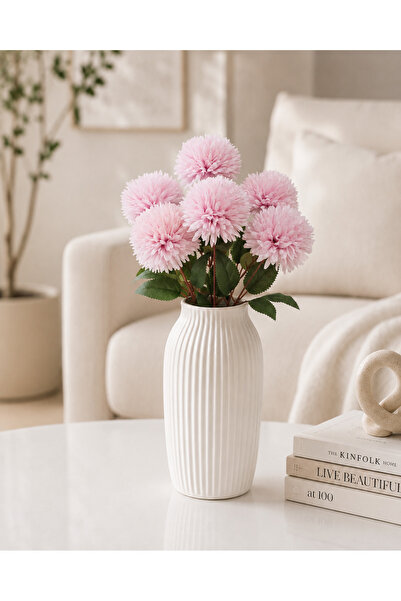 MD Aspiz Flowers زهرة صناعية فاخرة من 7 قطع من زهرة الأقحوان الأرجوانية بطول ...