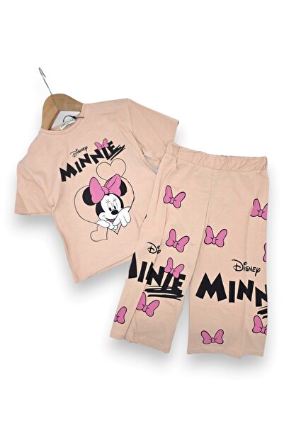 voyyo kids baby Girl's Minnie Printed Summer Wide-Leg Pants and T-Shirt Set f...