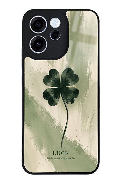 Spoyi Oppo Reno 15F Lucky Sage Clover Tasarımlı Glossy Telefon Kılıfı