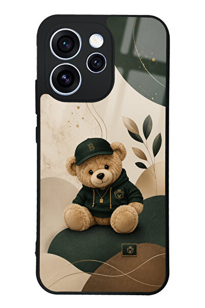 Spoyi Oppo Reno 15 Pro Forest Teddy Tasarımlı Glossy Telefon Kılıfı