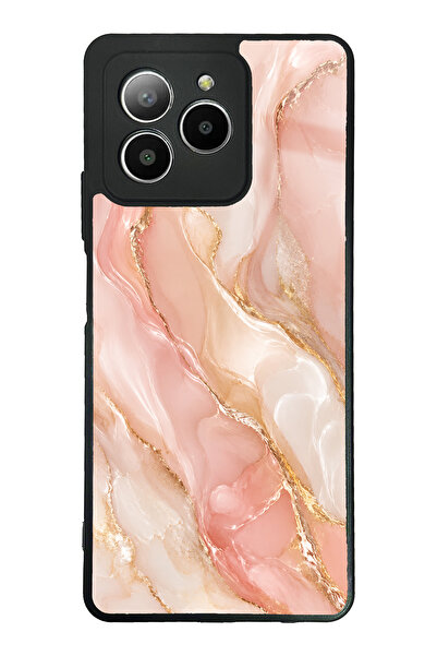 Spoyi Omix X7 Blush Gold Marble Tasarımlı Glossy Telefon Kılıfı