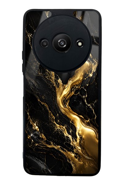 Spoyi حافظة هاتف Xiaomi Redmi A3 بتصميم ذهبي لامع