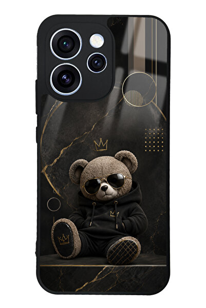 Spoyi Oppo Reno 15 Pro Royal Teddy Tasarımlı Glossy Telefon Kılıfı