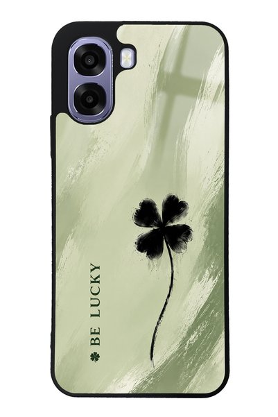 Spoyi Oppo A6T Glossy Phone Case with Sage Lucky Clover Design