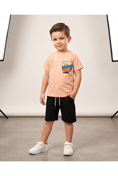 Egelite Boys' Summer Embroidered T-Shirt and Shorts Set for Ages 2-3-4-5-6, 2...