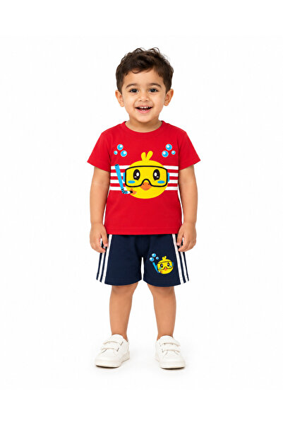MADE Kids Baby Boys Summer Outfit Duck Print T-Shirt and Shorts Set