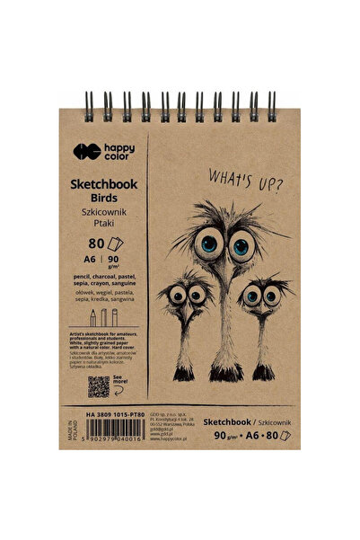 GDD Caiet de notițe spiralat A6, 80 de file, 90g, Happy Color