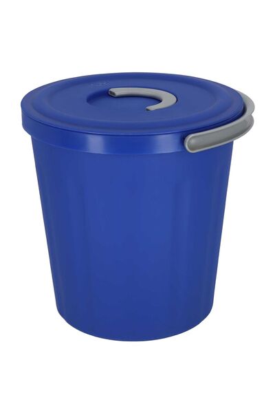 KOTARBAU Găleată utilitară cu capac și mâner, din plastic, albastru marin, 15 L