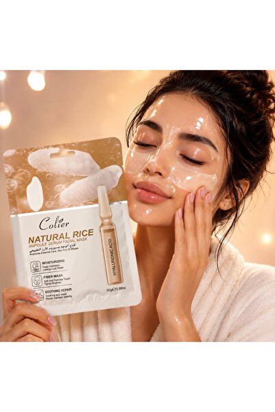 colier Rice Mask with a Nourishing Serum Formula for Brighter and Smoother Sk...