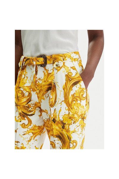 VERSACE JEANS COUTURE Γυναικεία Υφασμάτινα Παντελόνια 80HAA111 NS756 Λευκό