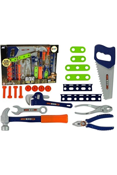 LeanToys Set de Scule pentru Copii: Ciocan, Fierastrau si Surubelnita