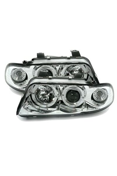 OEM Μπροστινά φώτα Audi A4 (1995-1998) angel eyes - χρωμιωμένα, με λάμπες (H1...