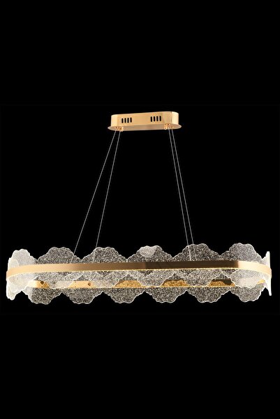 Avonni AV-7015-8032-YM-90X30 Gold Kaplama Klasik Avize LED Metal Kristal H: 1...