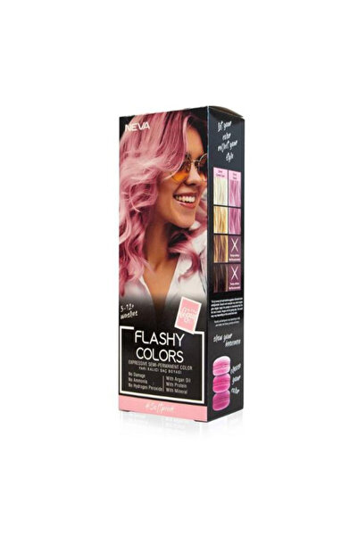 Neva Vopsea Semi-Permanenta 100% Vegana - Flashy Colors Soft Pink, nuanta Blo...