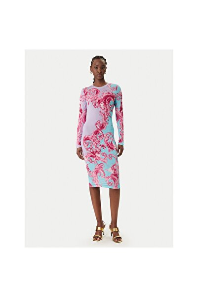 VERSACE JEANS COUTURE Rochie de zi cu zi pentru femei 80HAO9P0 JS547 Multicoloră