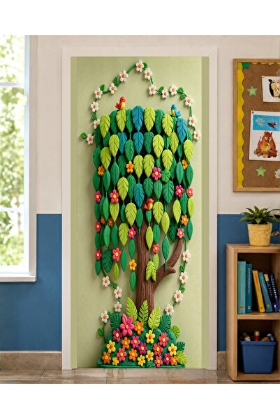 PROMISEBACKDROP2 زينة باب مرنة مقاس 190x75 سم، زينة باب من القماش، بتصميم أور...
