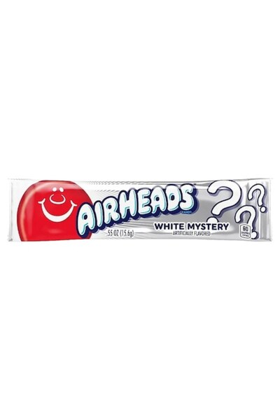 Airheads Λευκή Μυστηρία – Μασώμενη μπάρα γλυκού με γεύση έκπληξη, 15 γρ.